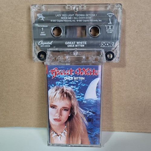 Great white once bitten - white,