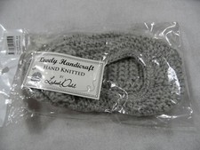 LISBETH DAHL Häkelpantoffeln Handarbeit grau Gr. 27/28 NEU KoS920