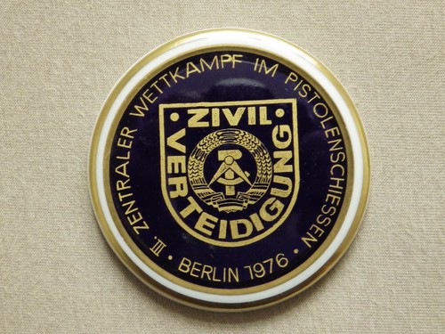 Alte ddr porzellan medaille - porzellan, zv