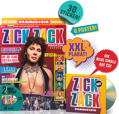 Rammstein zick zack maxi cd - zick,