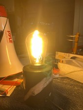 Ikea MARKFROST Marmor schwarz 1906 Tischleuchte Lampe mit Edison LED