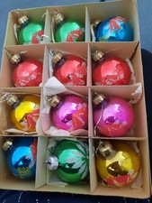 12Herrliche Weihnachtskugeln Aus Lauscha Bunt 