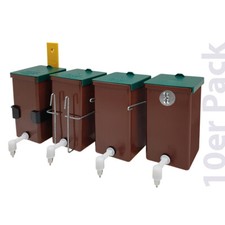 Kaninchen Trinkflasche / Nagertränke "Megaflasche" 1000 ml braun 10er Pack