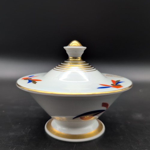 Art deco porzellan deckeldose - art,