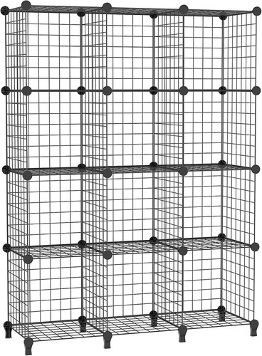 Schwarzes stapelregal für - schwarzes,