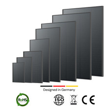 Cansolar Solarmodul Solarpanel Full Black 25 50 100 150 200 Watt