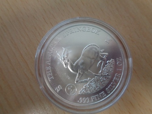 Unze silber gabun springbock - 1,