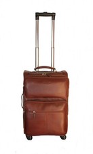 PELVERO Torino Leder-Trolley | Büffelleder, 4 Rollen, 50×35×22 cm
