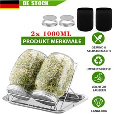2x 1000ml Sprossenglas Set