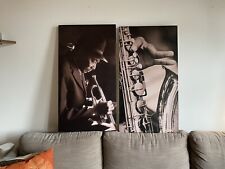 XXL LEINWAND BILD 120x110x5 JAZZ SAXOPHON GEMÄLDE