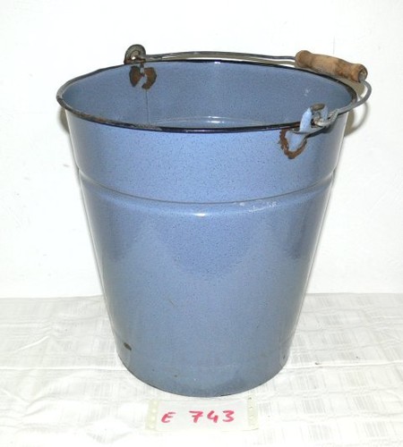 Alter antiker emaille eimer - alter,