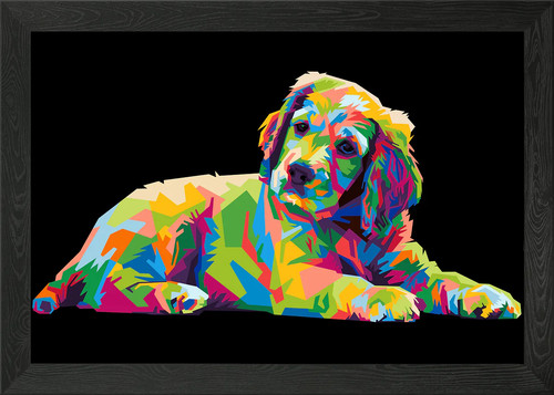 Bunter hund auf pop - hund, art