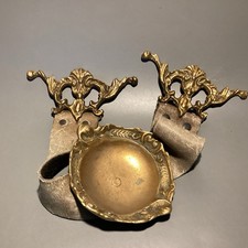 Messing Raffhalter Echt Leder