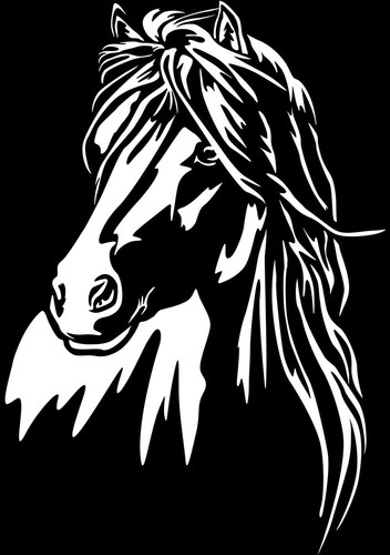 Aufkleber pferd pferdekopf - aufkleber,