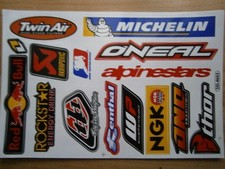rockstar energy drink aufkleber, michelin, ngk, akrapovic, twin air, o'neal