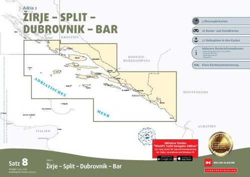 Sportbootkarten satz adria - satz, 8: