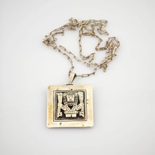 Silberner Inka-Maya-Anhänger