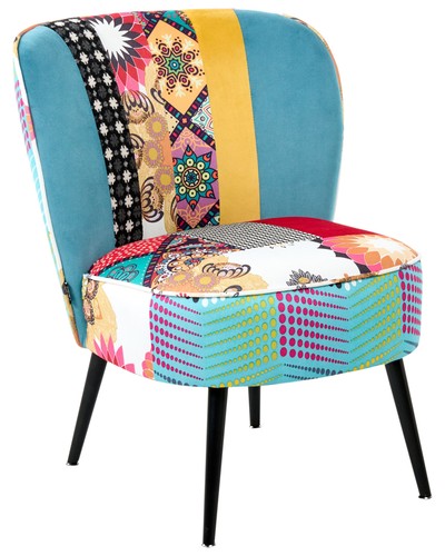 Bequemer sessel aus stoff - bequemer, bunt