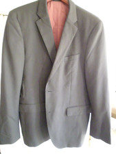 Herrenanzug Hugo Boss Super 100 Gr. 52 schwarz mit leichten Streifen