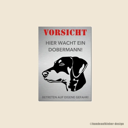Dobermann warnschild hund - warnschild,