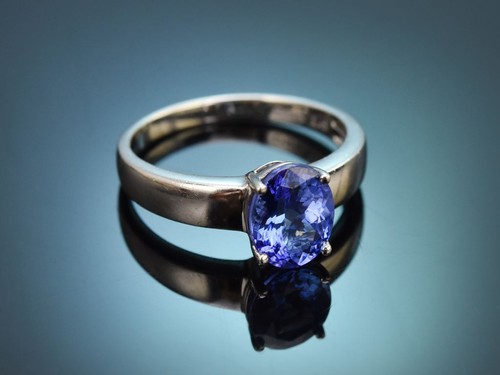 Tansanit ring aus - platin, 950