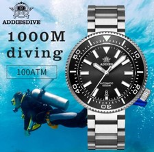 Addiesdive Automatik, Japan NH 35, Saphir, Deep Dive 1000m, 45mm
