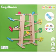 SpielMaus Kugelbahn mit Rollelementen Motorikspielzeug Kinder ab 2 Jahre Holz