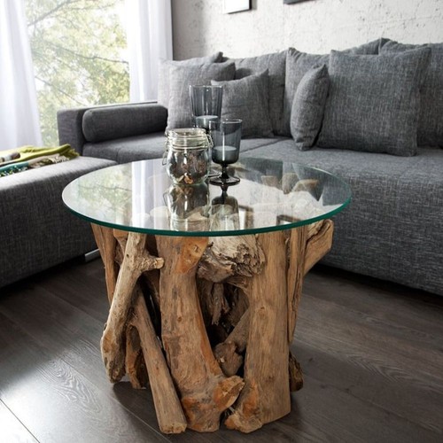 Teak couchtisch tora rund - teak, ca