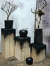 Dekosäule Holzblock Holzklotz