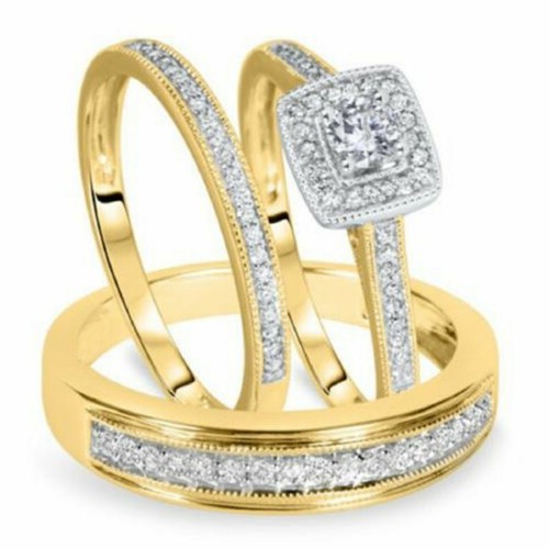 14k gelbgold beschichtet 5ct - gelbgold,