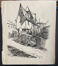TuscheZeichnung "Leiterwagen