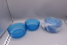 Tupperware 4 Schüsseln blau ca. 550 ml ohne Deckel Dessert Kompott stapelbar
