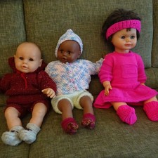 3 Puppen, Babypuppe Vintage