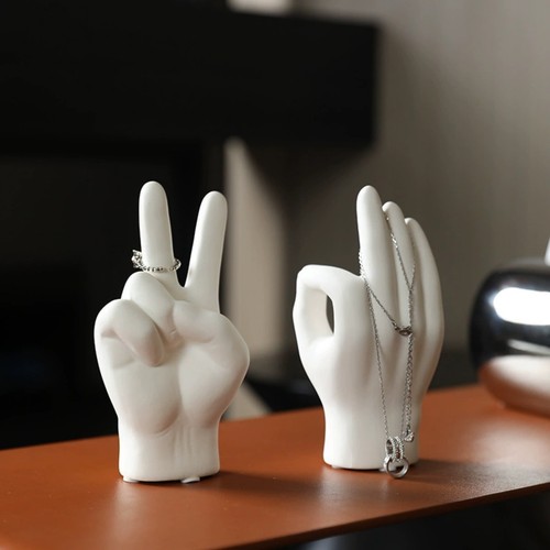 Keramik hand schmuckhalter - keramik,