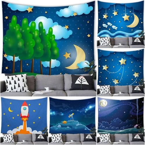 Blau motiv sterne und mond - sterne,