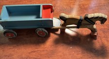 DDR Spielzeug Holzspielzeug Kutsche Pferdekutsche Fuhrwerk Gecevo ?