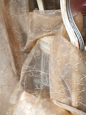 Luxuriöse bestickte Seide, transparent,gold-messing 20 Meter