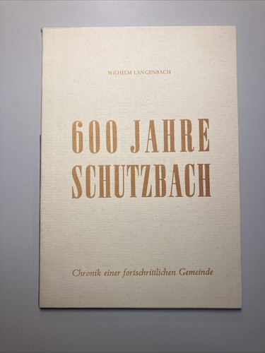 1970 600 jahre schutzbach - 600,