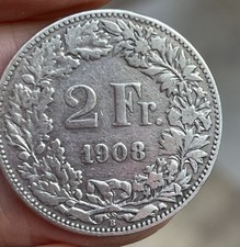 Silbermünze schweizer - 2,
