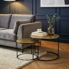 Satztisch 2er Set Metall gold