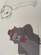Aristocats Disney  Animation Cel, Produktionsskizze, Reproduktion,Druck