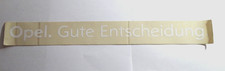 Werbe-Aufkleber Opel Gute Entscheidung Schriftzug Oldtimer 70er 80er Jahre