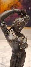Bronze Schwarze Tara Vitarka Mudra Geste 20cm Lakshmi Vishnu 