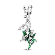 Maiglöckchen anhänger charm - maiglöckchen,