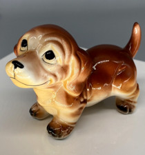 Basset Hound Porzellan Hund Figur Dekoration NEUWERTIG aus Nachlass Sammlung