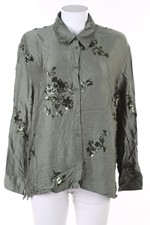 ZARA Bluse Pailletten XL grün