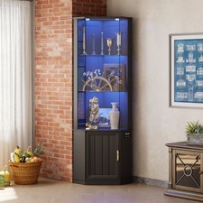 Eckvitrine mit led beleuchtung - eckvitrine,