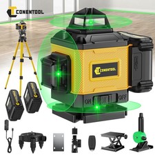 360° 16 Line Laser Level Kreuzlinienlaser Selbstnivellierend mit 2*Akkus+Stativ