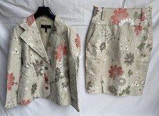 Escada Anzug Damen Kostüm Set Zweiteiler Gr. EU 36 Baumwolle, Acetat, Seide