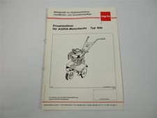 Agria 900 Motorhacke Ersatzteilliste Ersatzteilkatalog 1994